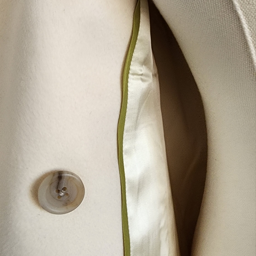 J. CREW Womens Double Breasted Peacoat wool PS in Cream - Picture 4 of 10